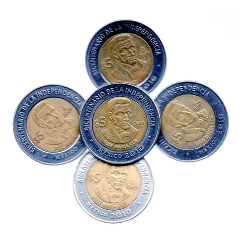 Moneda  Cinco Conmemorativa  Jose Maria  Cos    9