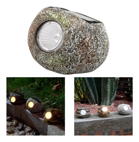 Luces De Jardín Solar Lámpara De Forma De Piedra