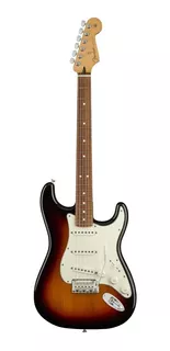 Guitarra elétrica Fender Player Stratocaster de amieiro 2010 3-color sunburst brilhante com diapasão de pau ferro
