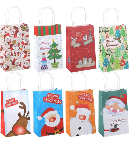 Bolsas De Navidad Kraft X 12