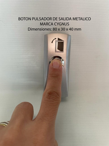Imagen 4 de 9 de Botón Pulsador De Salida Metálico