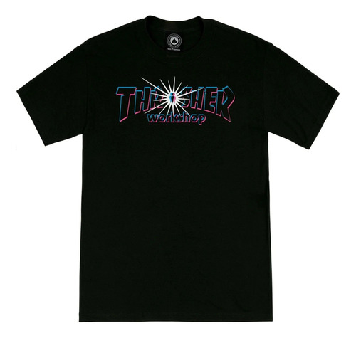 Remera Thrasher Abduction X Alien Workshop Negra Original