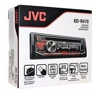 Radio Jvc Kd-r470 Carro Receptor De Cd 1din Mp3 / Usb / Aux
