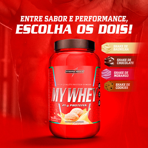 My Whey Shake De Morango Pote 900g Integralmédica