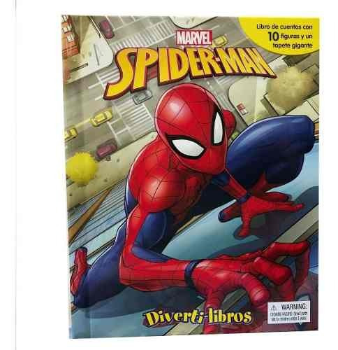 Spiderman Diverti-libros Libro Para Niños Con 10 Figuras