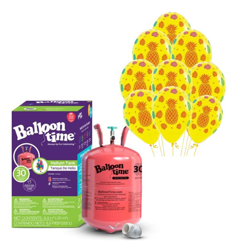 Garrafa De Helio Alta Pureza + Globos Sempertex De Regalo