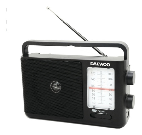 Imagen 1 de 2 de Radio Dual Daewoo Am Fm Pilas 220v Salida Auriculares