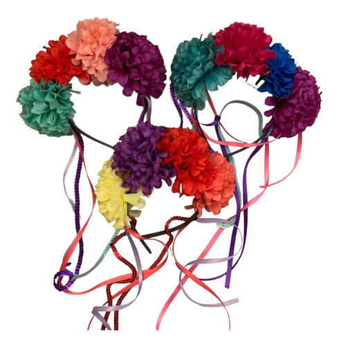 Imagen 2 de 2 de Vinchas Flores Día De Los Muertos Frida Halloween