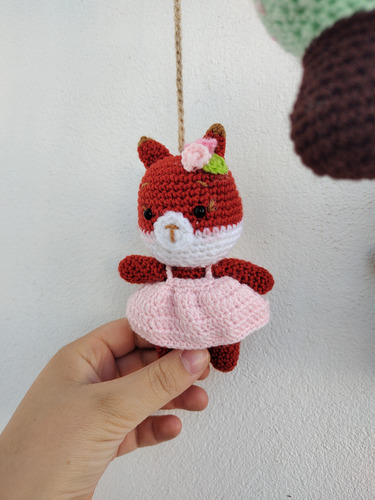 Movil De Cuna Tejido A Crochet Animalitos Del Bosque 4 Animalitos Animales Del Bosque
