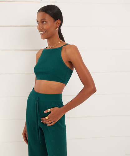 Crop Top Mujer Seven M/s Verde Viscosa 28095092-6810