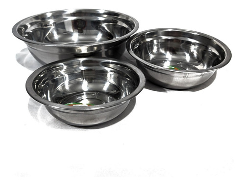 Bowl Acero Inoxidable Ensaladera X 3 Piezas - Sheshu Home