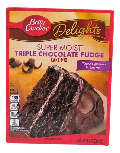 Betty Crocker, Triple Chocolate. Mezcla Importada. 432 Gr.