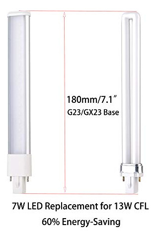 Bombillas Led E-simpo, G23, 7 W, 7.1, Pls-13 W, Repuesto, G2