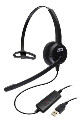 Headset Usb Voip Com Cancelador De Ruídos Dh-80 - Zox