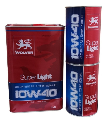 Wolver 10w40 Super Light 6 Litros