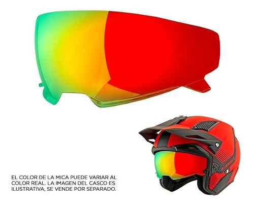 Imagen 2 de 2 de Mica Roja Para Casco Joe Rocket Rkt 6 Y/o Rkt 24