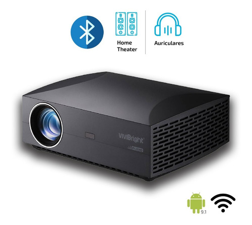 Imagen 2 de 10 de Proyector Bluetooth Wifi Android 8000 Lumenes 1080p F30up