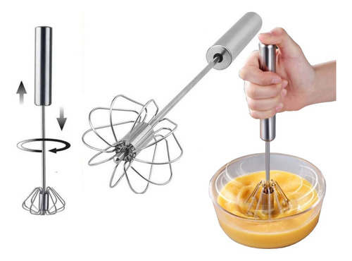 Fue Misturador Mixer Giratório Semi-automático Cozinha Cor Prateado