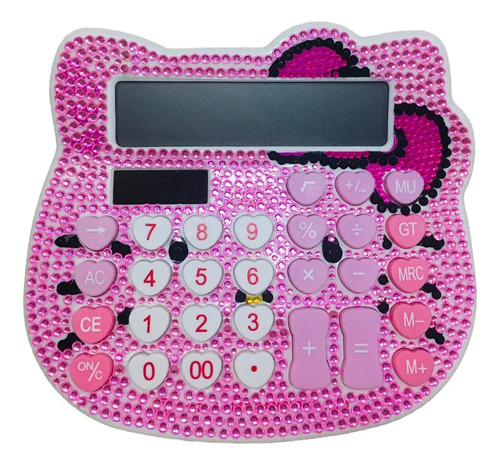 Calculadora Kitty Decorada Piedreria Fashion Escolar Negocio