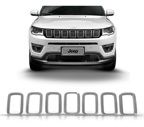 Friso Cromado Moldura Grade Jeep Compass Frontal