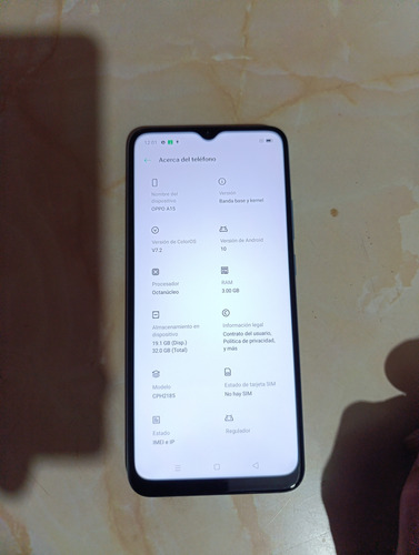 Oppo A15 Dual Sim 32 Gb Mystery Blue 3 Gb Ram Azul Acero (Usado)