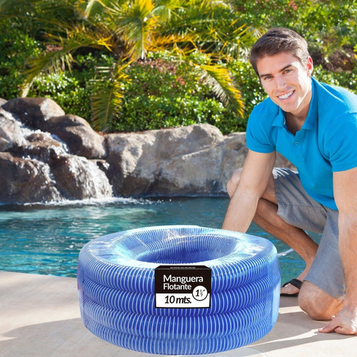 Imagen 8 de 10 de Manguera Vulcano Pileta Flotante 1 1/2 PuLG X 10 Metros