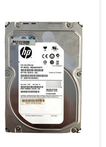 Disco Duro 2tb Hp Proliant Gen8 Gen9 Sas 2.5 7.2k 