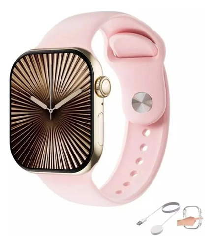 Relógio Smartwatch S10 Pro Microwear Rosê Chatgpt Amoled