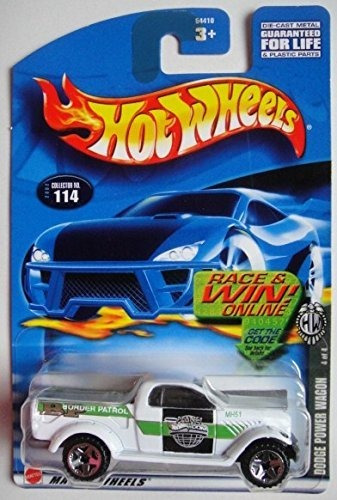 Hot Wheels White Dodge Power Wagon #114 Race Amp; Win B2v1y