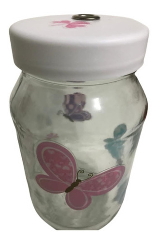 Mason Jars Vasos Jarras Vidrio Tapa Ojete Stickers Mariposas
