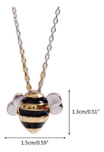Collar Colgante Abeja Plata De Ley 925 Moda Creative Fe