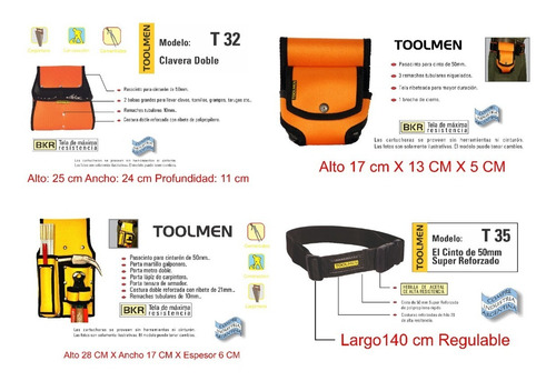 Imagen 2 de 7 de Toolmen T32, T33, T66, T35 Combo Cementista Profesional