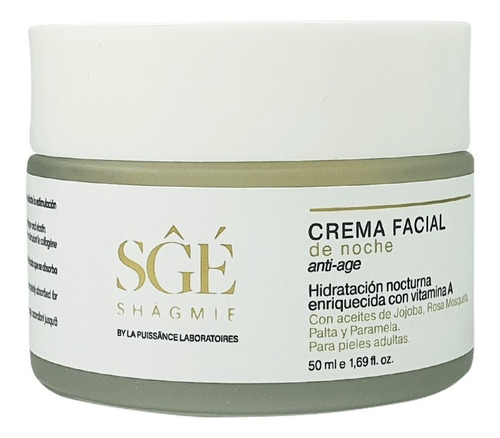 Crema Facial Nocturna Antiage Shagmie La Puissance