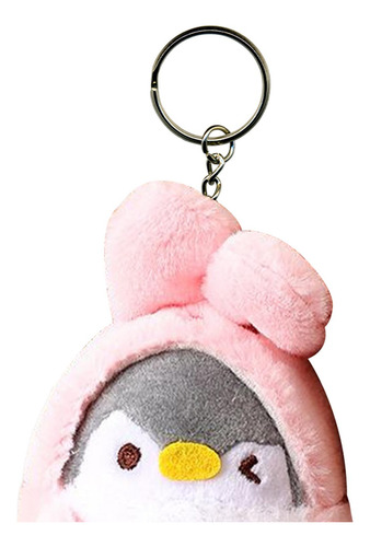 Pingüino Muñeca Llavero Adorable Creativo Oreja Larga Rosa