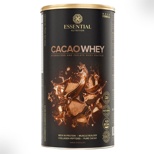 Kit 2x Whey Protein Cacao Ou Vanilla 750g Essential