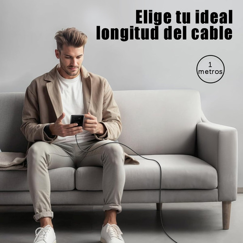 Cable De Carga Micro Usb V8 1 Metros 2.1a