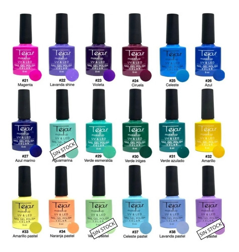 Imagen 3 de 10 de Kit Esmaltes Semipermanente Tejar + Kit Removedor