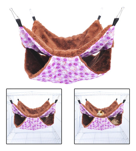 Hamaca De 2 Niveles Para Litera Sugar Glider, Conejo Morado