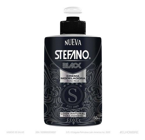 Stefano Crema Modeladora Cabello Black Frizz 150ml, 1pza