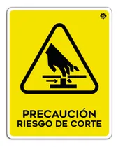 Comprar Señalamiento Riesgo De Corte Señal Precaucion 25x35 Letrero