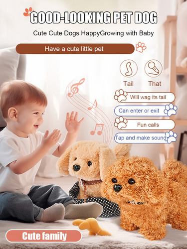 Puppy Toys Plush It's A Tail, Delicada Y Densa, Divertida