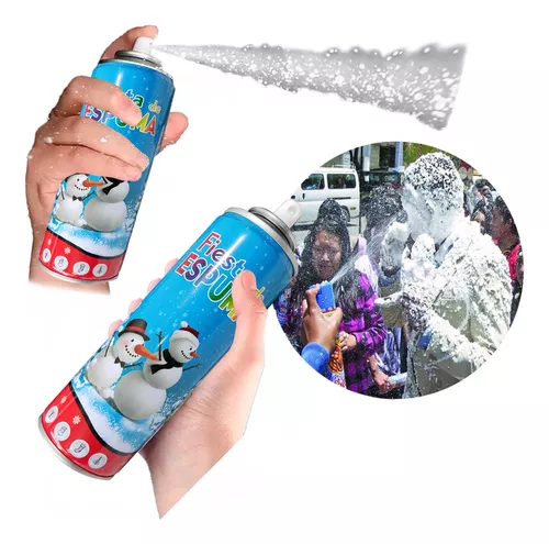 Lanzador Serpentina Spray Para Fiestas Espuma Liquida 250ml