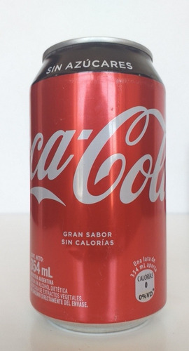 Coca Cola Lata 354ml Sin Azucares En El Cuello 2*serie (190)