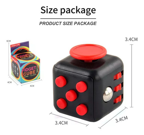 Ec Juguete Anti Estrés Fidget Cube 3 Pcs Cubo De Rubik