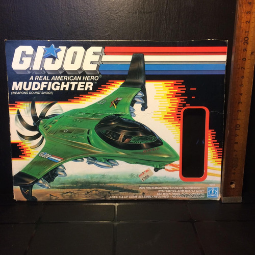 G.i. Joe Solo La Caja Del Mudfighter Original De Los Años 80