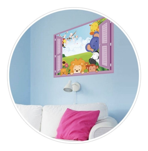 Imagem 4 de 6 de Papel De Parede 3d Infantil Para Quarto Papeis De Parede
