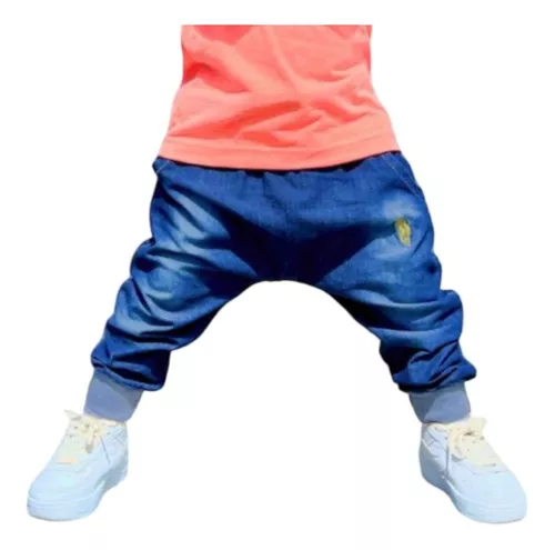 Roupa Infantil Calça Jogger Jeans Elástico Punho Bebê Menino Juvenil -  Fashion Kids Baby - Calça para Bebês - Magazine Luiza