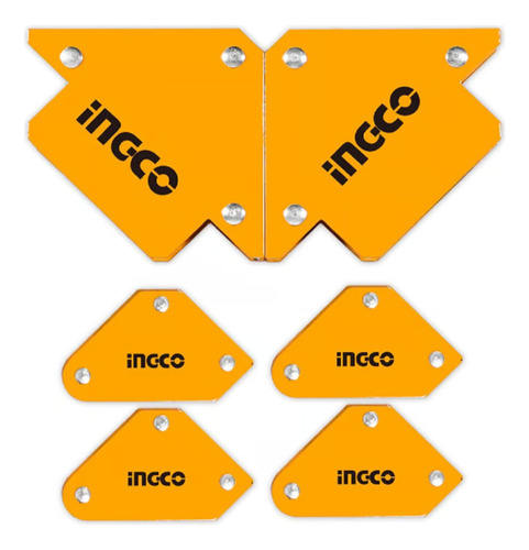 Juego De Escuadras Magnéticas Mixtas Para Soldar 6 Pcs Ingco