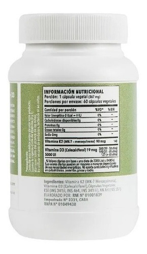 Vitamina K2 + Vitamina D3 Leguilab 60cap