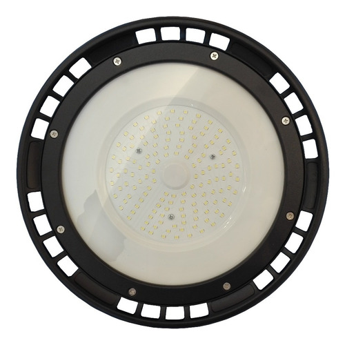 Colgante Industrial Galponero Led 100w Alta Potencia Glowlux Estructura Negro